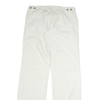 DIESEL Mens Regular White Cotton Blend Trousers W32 L30 Zip Closure