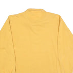NIKE Mens Yellow 1/4 Zip Sweatshirt M Cotton Blend Pullover Casual Sportswear