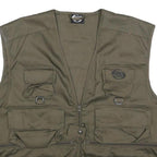 STUCKI FISHING Mens Green Cotton Blend Fishing Jacket XL Zip Utility Vest