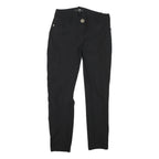 ELISABETTA FRANCHI Womens Black Slim Straight Trousers W28 L27 Polyester Blend