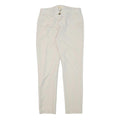 MICHAEL KORS Womens Slim White Cotton Blend Trousers W28 L28 Zip Casual