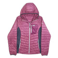 JACK WOLFSKIN Womens Pink & Grey Outdoor Jacket S Polyester Blend Quilted Hooded