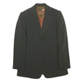 EACHAREL Womens Black Button Jacket S Polyester Blend Tailored Plain Elegant