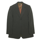EACHAREL Womens Black Button Jacket S Polyester Blend Tailored Plain Elegant