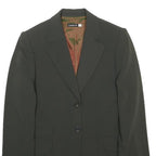 EACHAREL Womens Black Button Jacket S Polyester Blend Tailored Plain Elegant