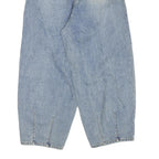 Womens Blue Regular Fit Pleated Baggy Denim Jeans W28 L27 Zip Closure