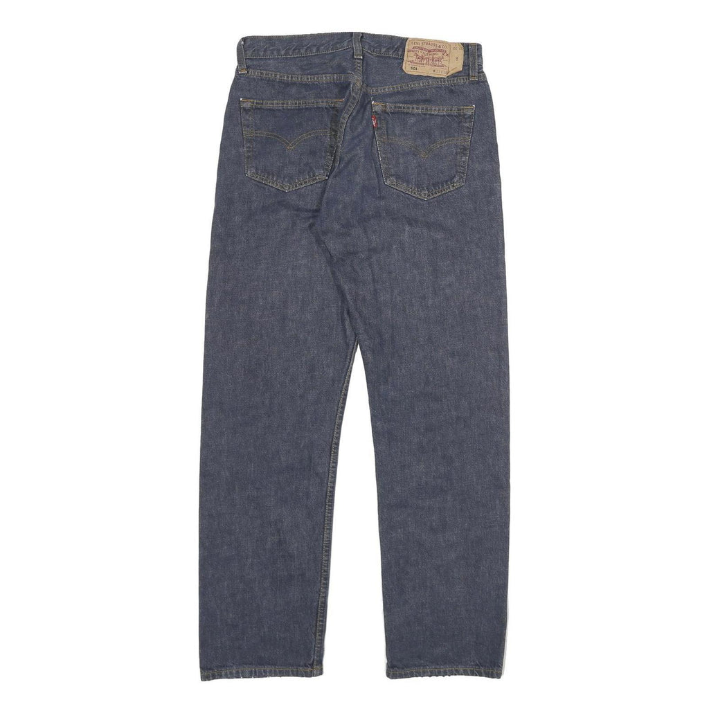 LEVI'S 501 Mens Jeans Blue Regular Straight Denim Medium W30 L28 Classic Fit