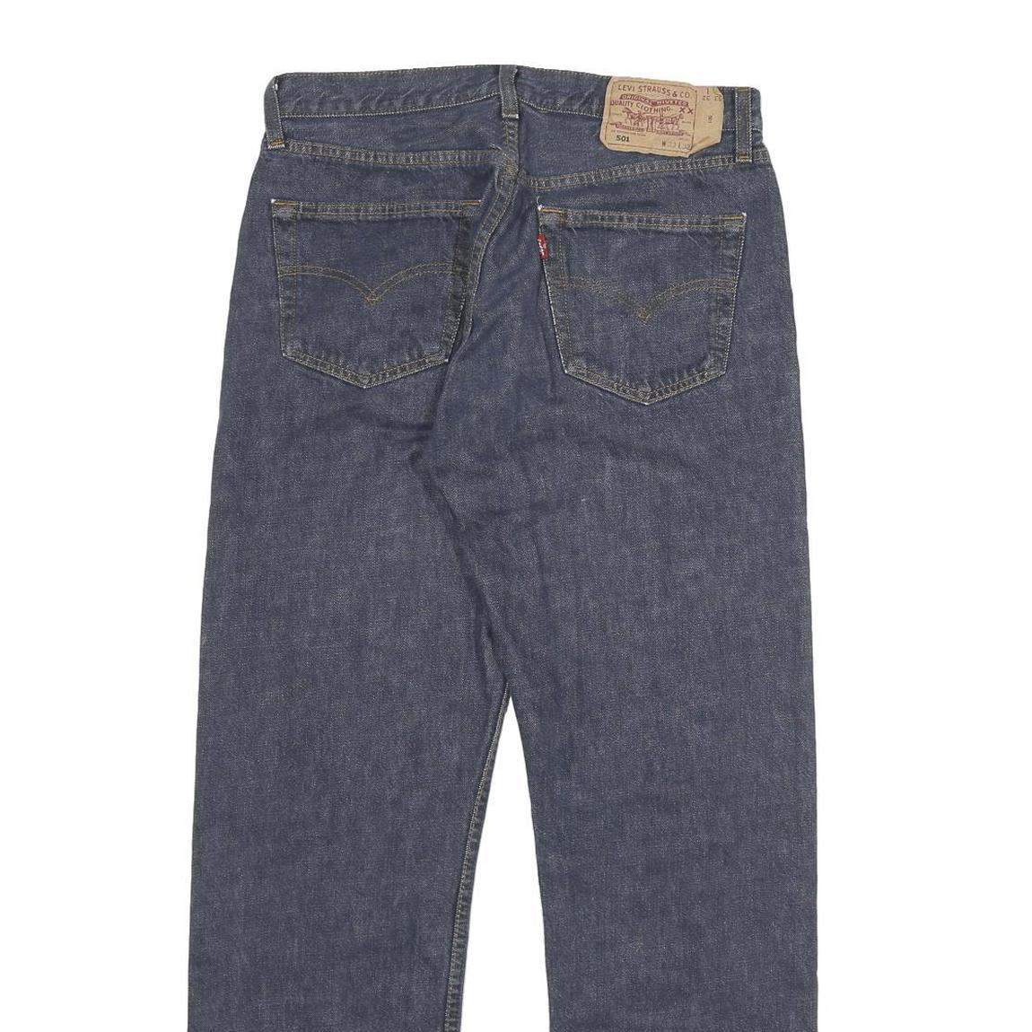 LEVI'S 501 Mens Jeans Blue Regular Straight Denim Medium W30 L28 Classic Fit