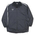 NIKE Mens Black Striped Athletic Zip Jacket M Polyester Track Sportswear