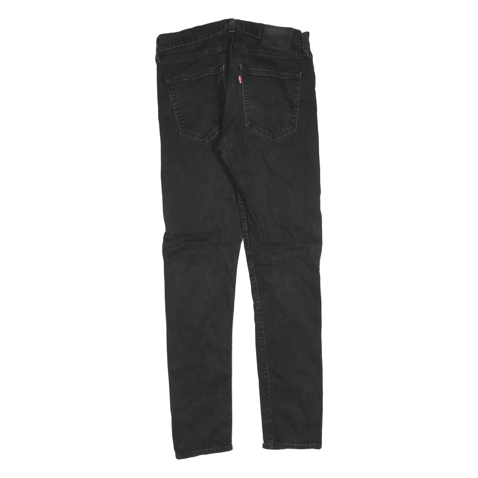 LEVI'S 512 BIG E Mens Slim Black Denim Medium W32 L30 Stretch Cotton Blend Jeans