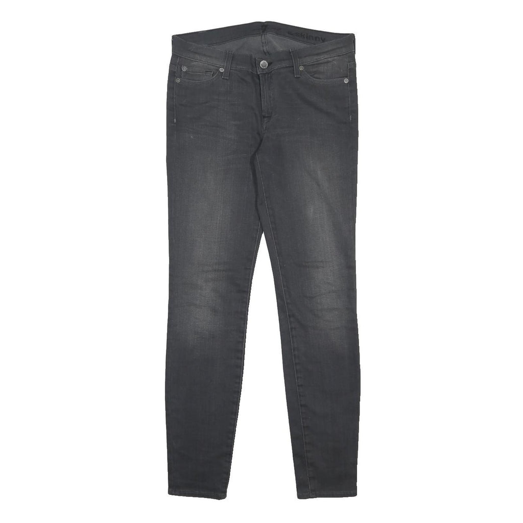 7 FOR ALL MANKIND Womens Slim Skinny Denim Dark W29 L30 Cotton Blend Zip Jeans