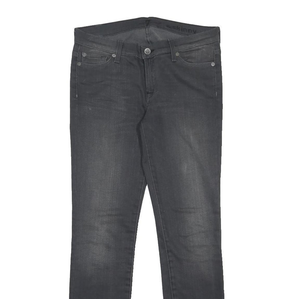 7 FOR ALL MANKIND Womens Slim Skinny Denim Dark W29 L30 Cotton Blend Zip Jeans