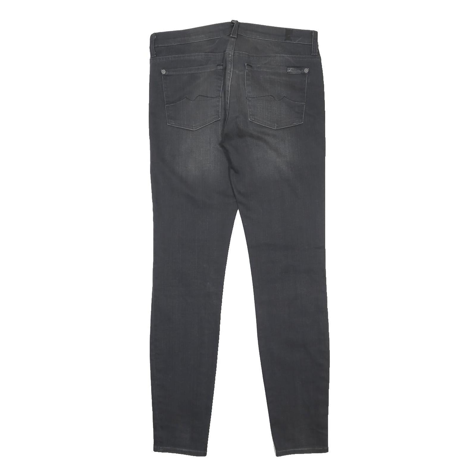7 FOR ALL MANKIND Womens Slim Skinny Denim Dark W29 L30 Cotton Blend Zip Jeans