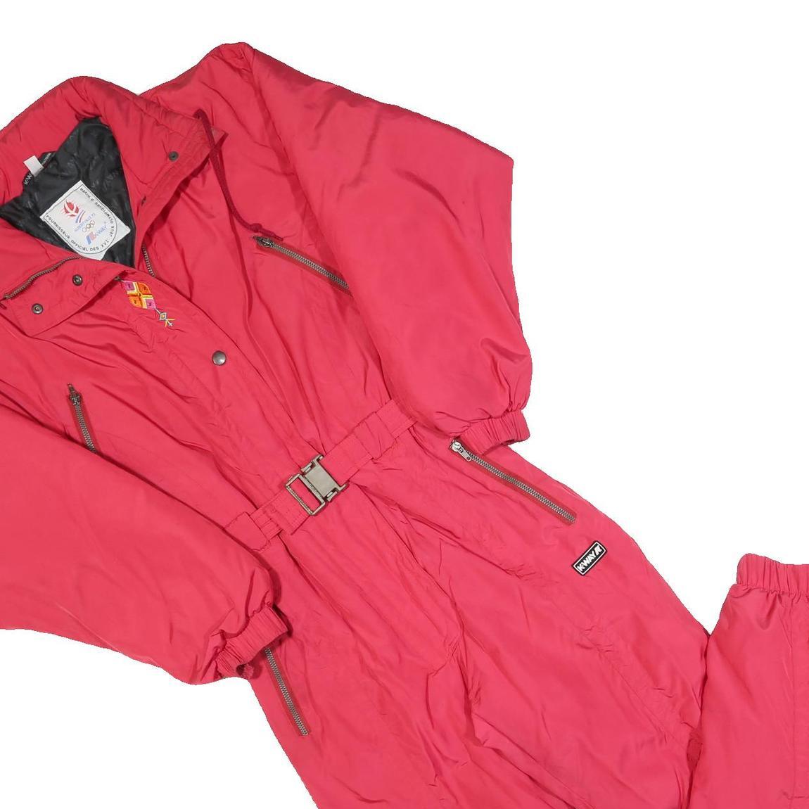 K-WAY Womens Red Dungarees Regular Polyester Blend Plain M W30 L30 Outdoor