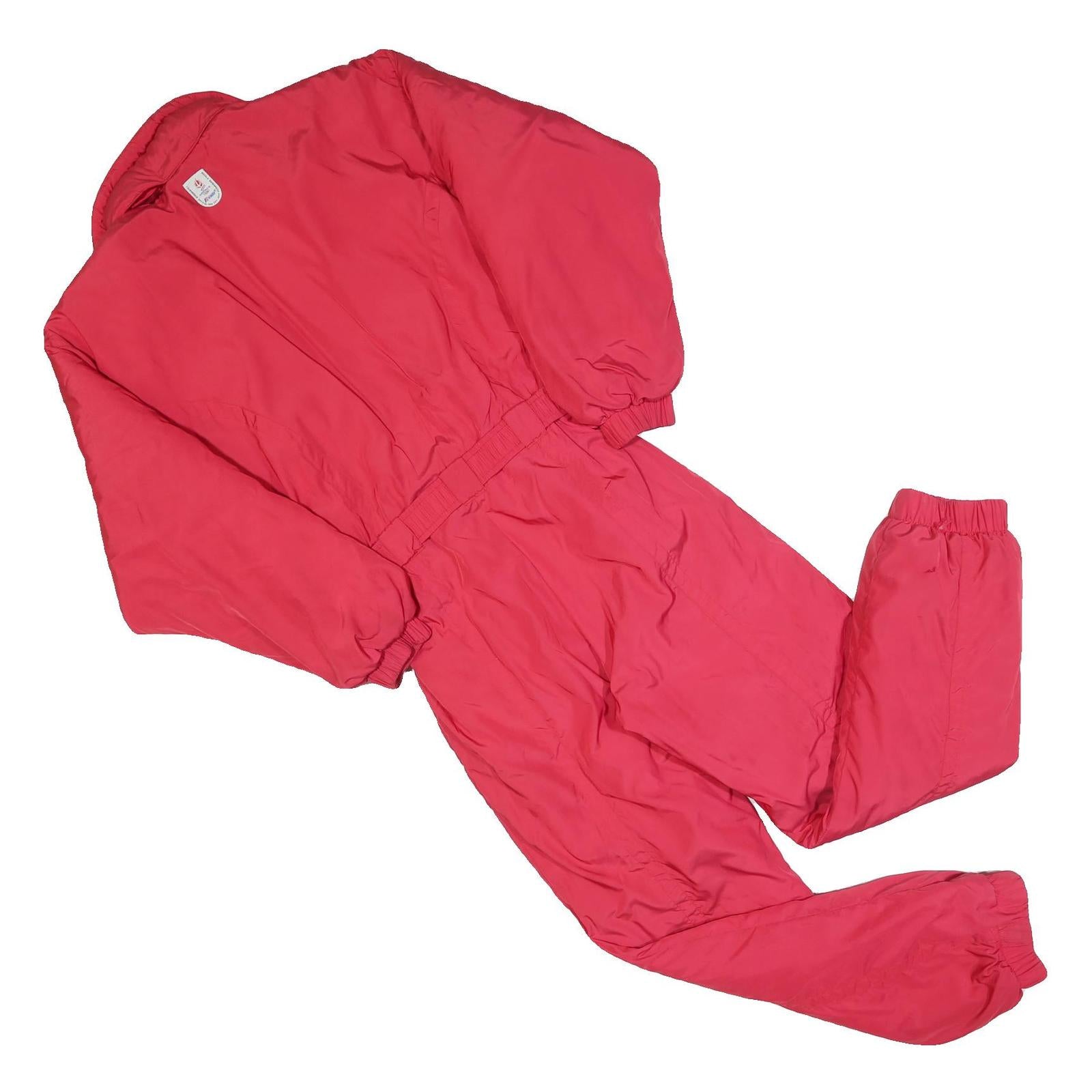 K-WAY Womens Red Dungarees Regular Polyester Blend Plain M W30 L30 Outdoor