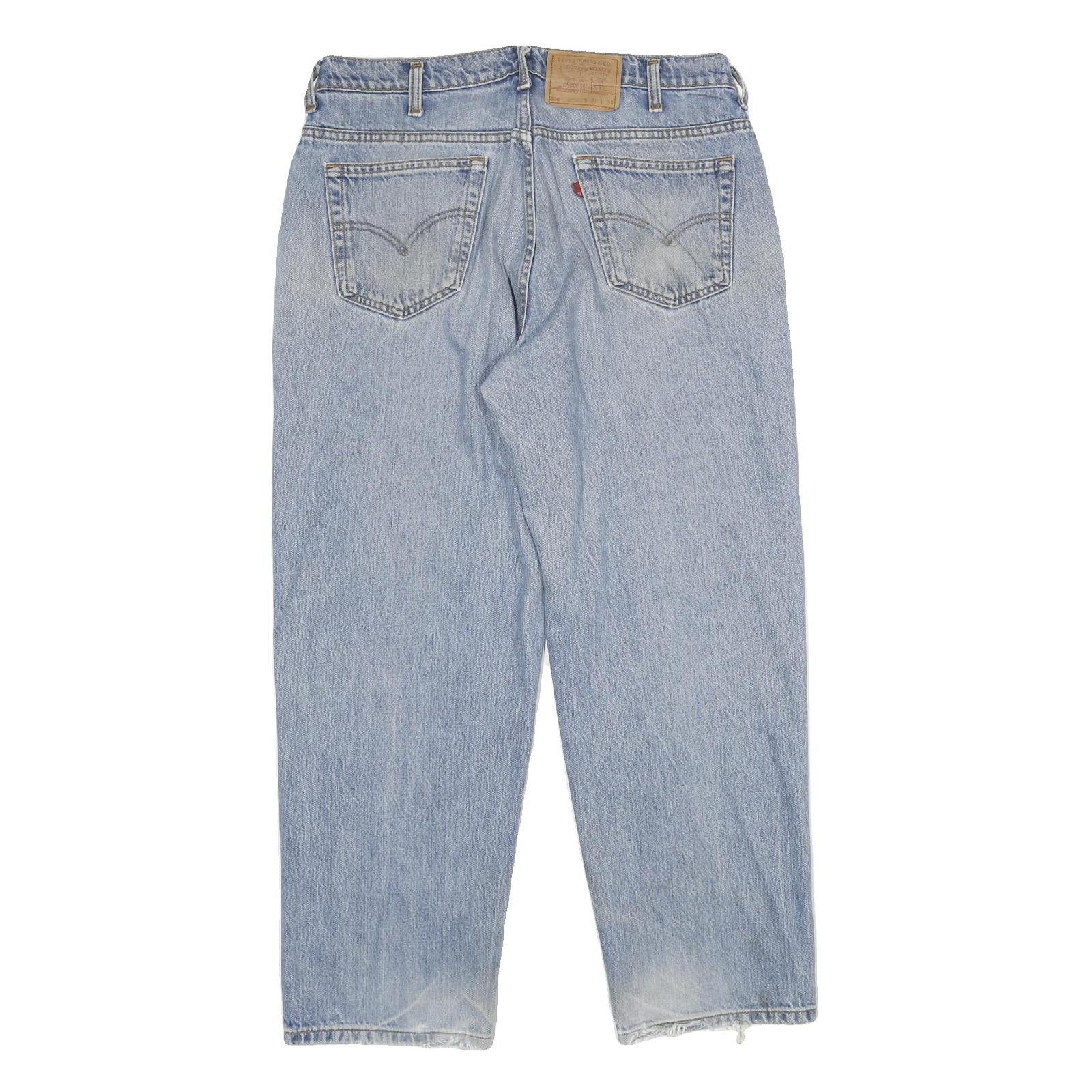 LEVI'S 535 Mens Jeans Blue Loose Straight Denim Light W36 L30 Classic Fit