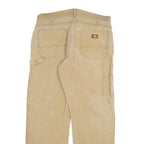 DICKIES Mens Jeans Beige Regular Straight Denim W36 L32 Workwear Cotton Blend