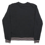 FILA Womens Black Sweatshirt S Crew Neck Cotton Blend Pullover Colourful Logo