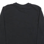 FILA Womens Black Sweatshirt S Crew Neck Cotton Blend Pullover Colourful Logo