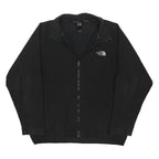 THE NORTH FACE Mens Black Fleece Jacket 2XL Polyester Blend Woven Plain Zip