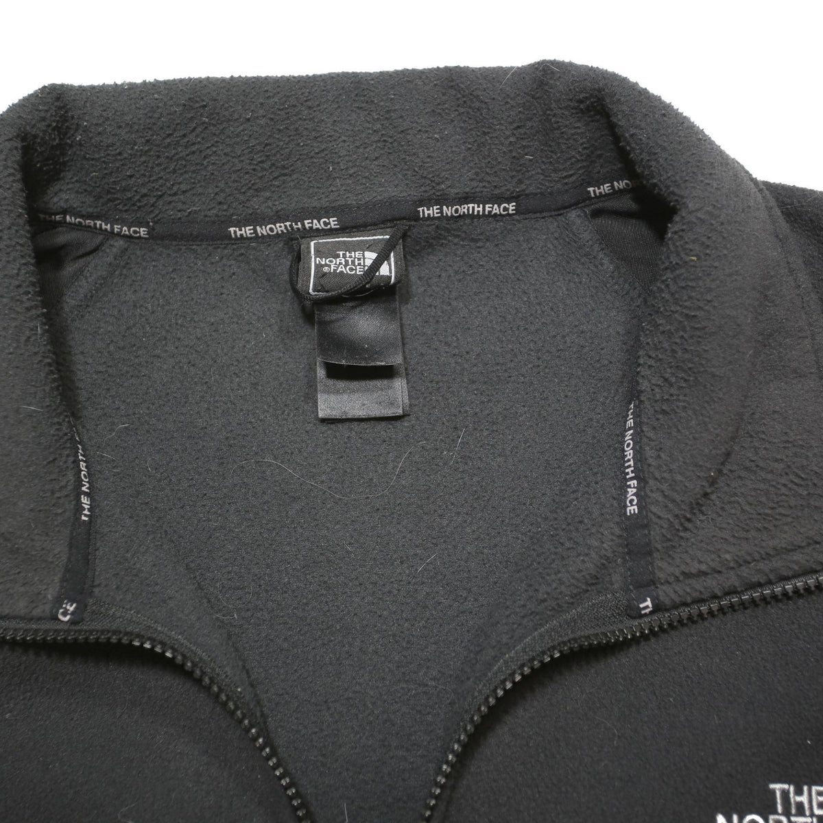 THE NORTH FACE Mens Black Fleece Jacket 2XL Polyester Blend Woven Plain Zip