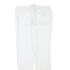 SEVEN7 Womens White Slim Slim Straight Denim Light W32 L30 Cotton Blend Zip