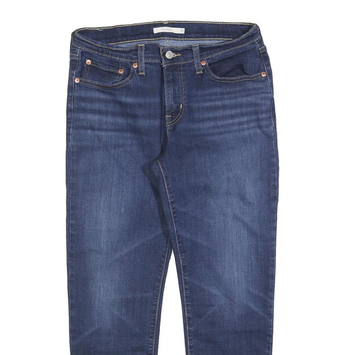 LEVI'S Womens Slim Blue Denim Jeans W28 L27 Classic Zip Cotton Blend Pockets