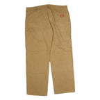 DICKIES Mens Regular Fit Cotton Blend Beige Carpenter Trousers W40 L29 Workwear