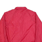 ATHLETIC WORKS Mens Red Nylon Button Jacket L Casual Lightweight Outdoor
