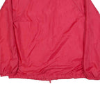 ATHLETIC WORKS Mens Red Nylon Button Jacket L Casual Lightweight Outdoor