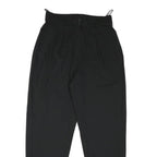 YESICA Womens Black Cotton Blend Relaxed Tapered Trousers W30 L30 Classic Style