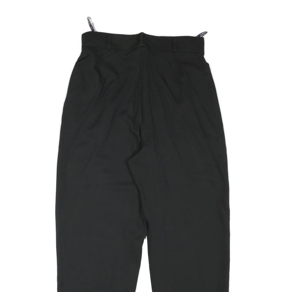 YESICA Womens Black Cotton Blend Relaxed Tapered Trousers W30 L30 Classic Style