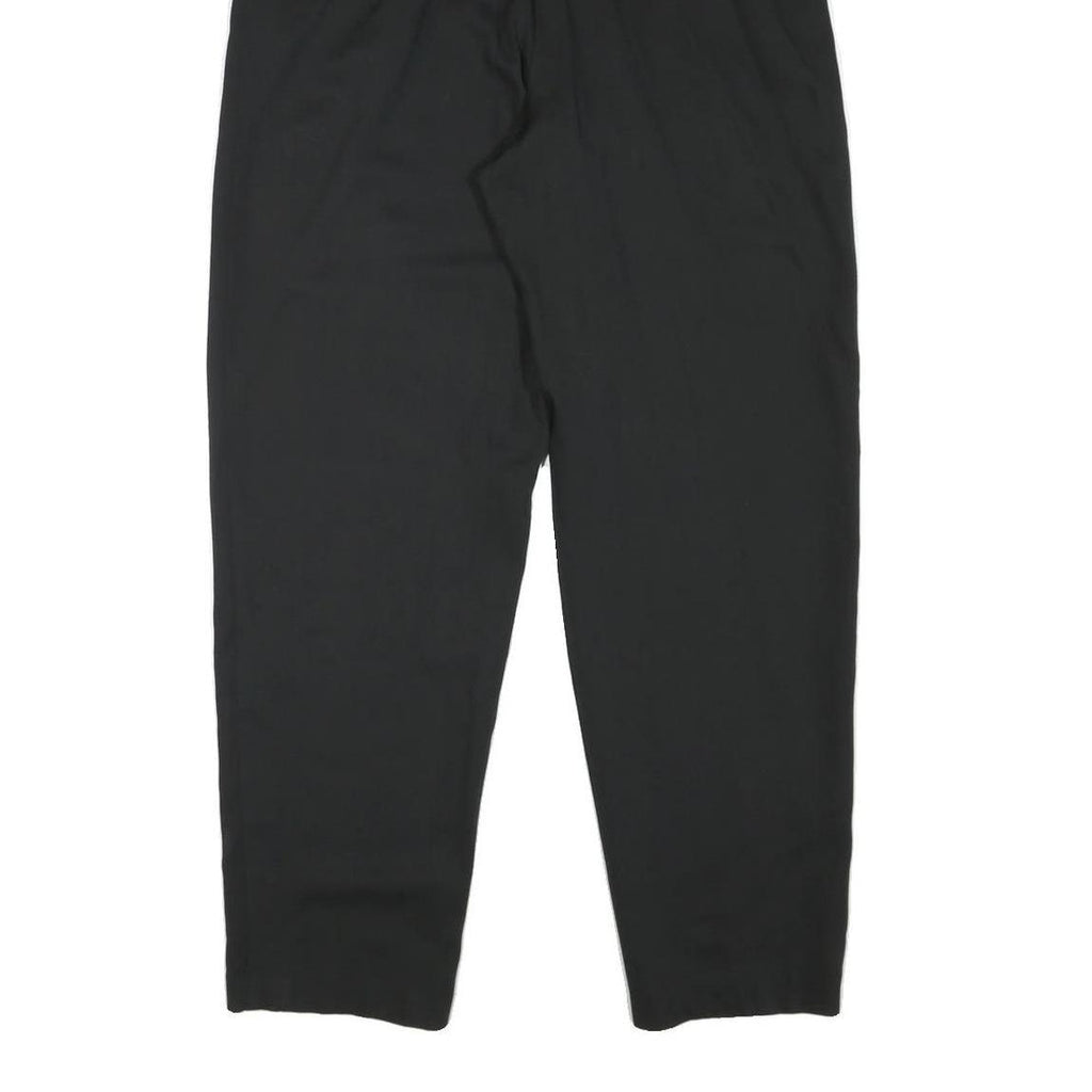 YESICA Womens Black Cotton Blend Relaxed Tapered Trousers W30 L30 Classic Style