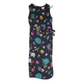 HLIX TAYLOR Womens Navy Blue Floral Midi Dress Cotton Blend Sleeveless Wrap UK