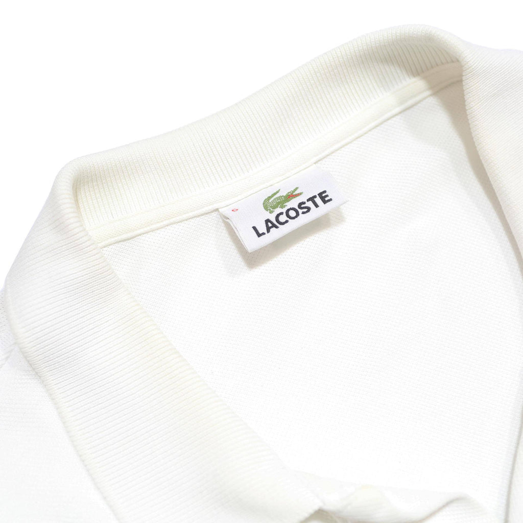 LACOSTE Mens White Long Sleeve Plain L Cotton Polo Shirt Classic Style