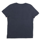 NAUTICA Mens Blue & Red Cotton Graphic T-Shirt L Short Sleeve Crew Neck