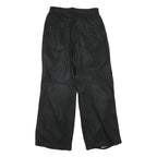 Womens Black Regular Fit Wide-Leg Denim Jeans W30 L30 Casual Zip Closure