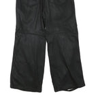 Womens Black Regular Fit Wide-Leg Denim Jeans W30 L30 Casual Zip Closure