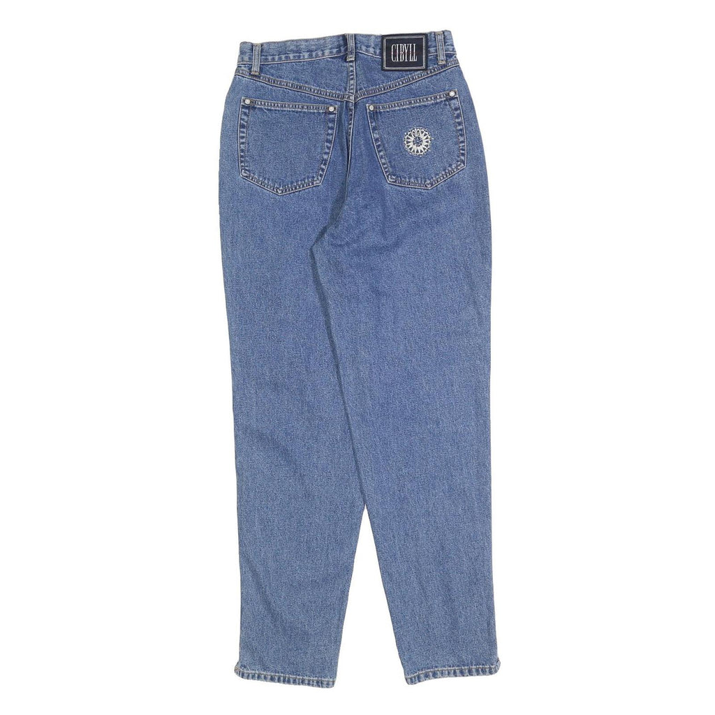 CIBYLL Womens Jeans Blue Regular Straight Denim Medium W26 L30 Classic Fit Zip