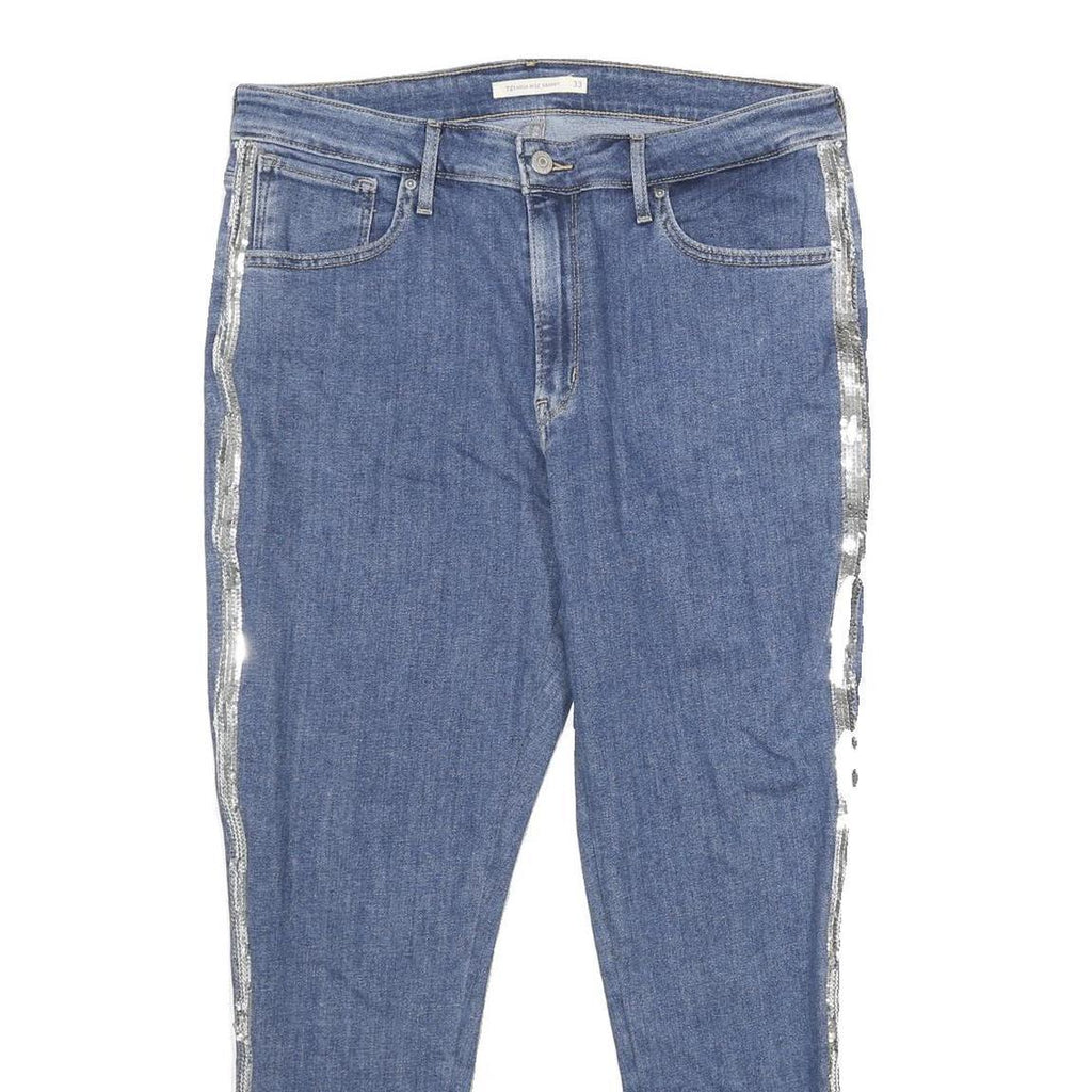 LEVI'S 721 High Rise Skinny Womens Jeans Blue Slim Skinny Denim Light W33 L28