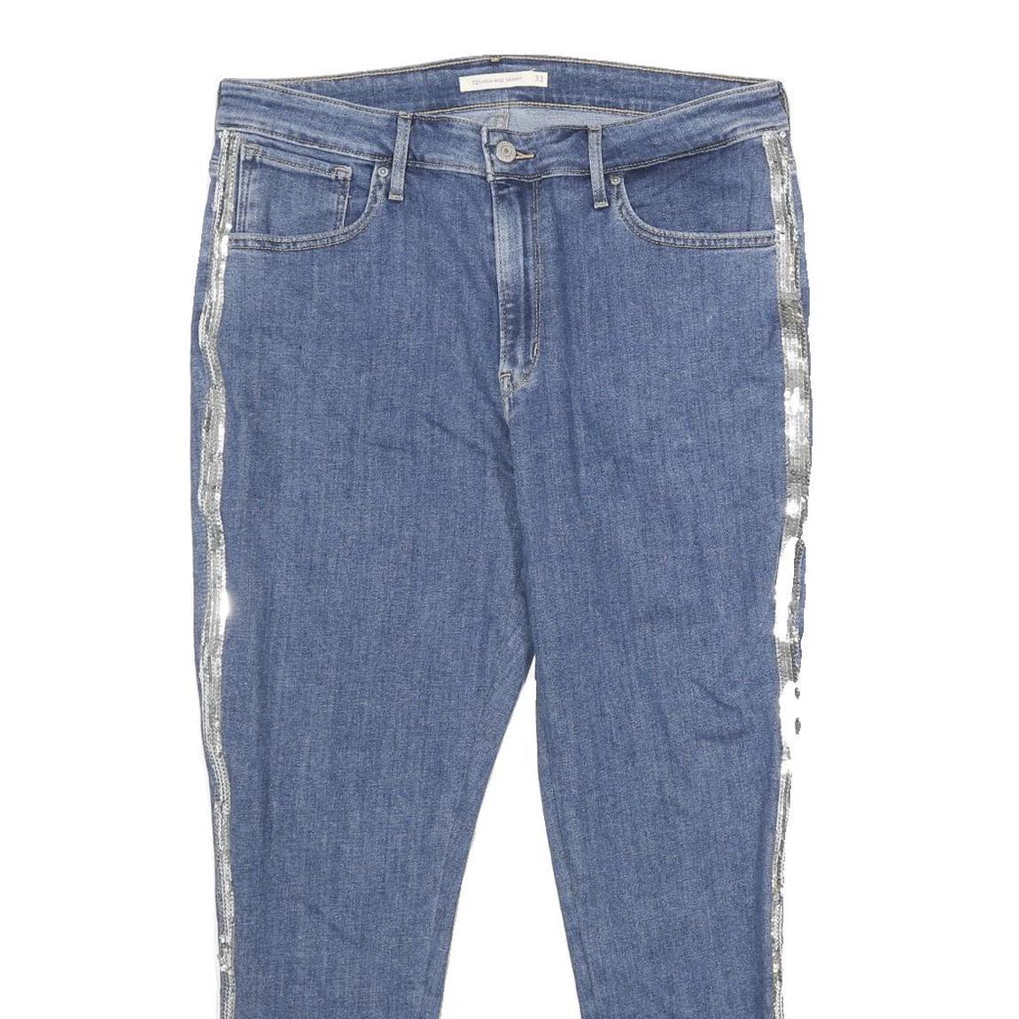 LEVI'S 721 High Rise Skinny Womens Jeans Blue Slim Skinny Denim Light W33 L28