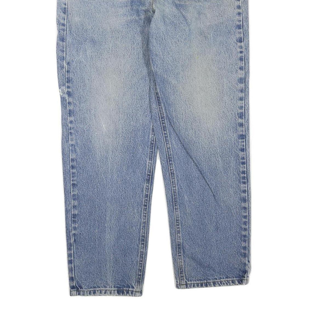 CARHARTT Womens Jeans Blue Regular Straight Denim Light W34 L29 Zip Casual