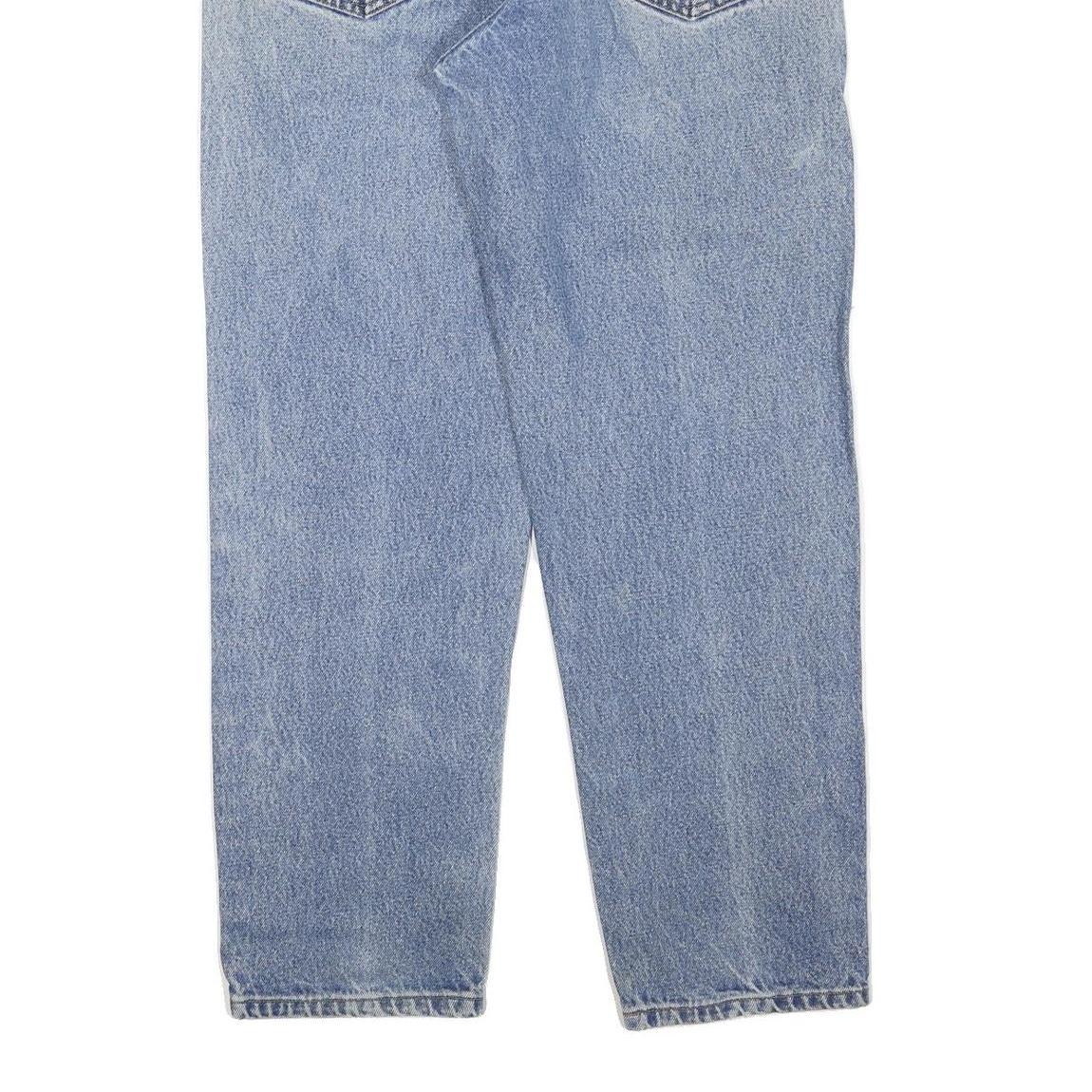 CARHARTT Womens Jeans Blue Regular Straight Denim Light W34 L29 Zip Casual