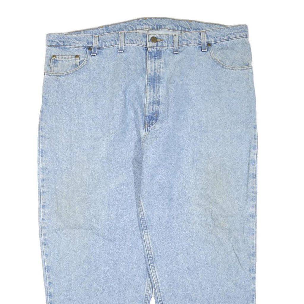 CARHARTT Mens Regular Fit Blue Denim Jeans W44 L28 Cotton Blend Zip