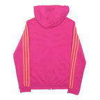 ADIDAS Womens Pink & Orange Zip Up Hoodie XS Sports Casual Sweatshirt