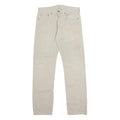 LEVI'S 505 Mens Jeans Beige Regular Straight Denim Medium W33 L34 Classic Fit