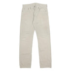 LEVI'S 505 Mens Jeans Beige Regular Straight Denim Medium W33 L34 Classic Fit