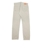 LEVI'S 505 Mens Jeans Beige Regular Straight Denim Medium W33 L34 Classic Fit