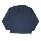 CHAMPION Mens Navy Blue Outdoor Half Zip Jacket M Polyester Blend Hooded