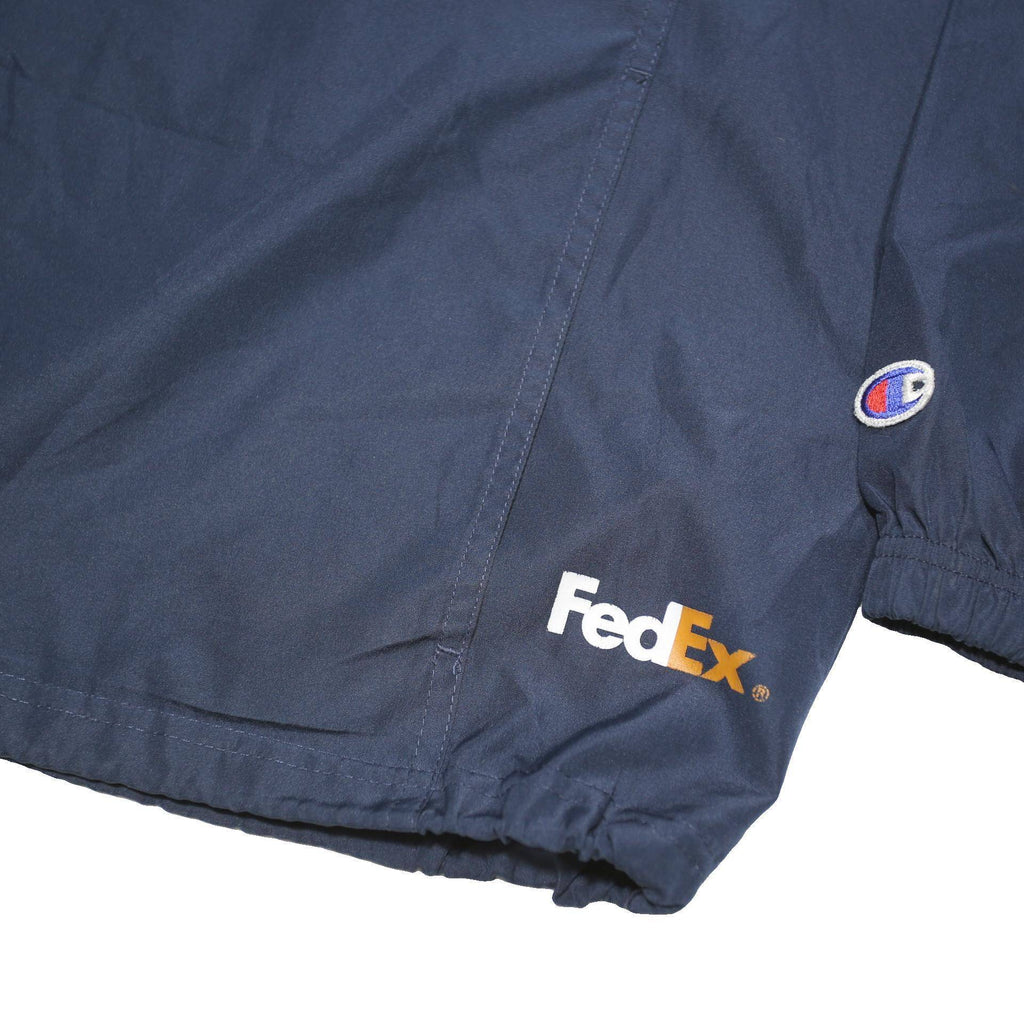 CHAMPION Mens Navy Blue Outdoor Half Zip Jacket M Polyester Blend Hooded